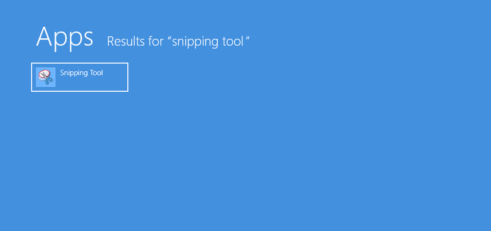 Snipping Tool Windows 8