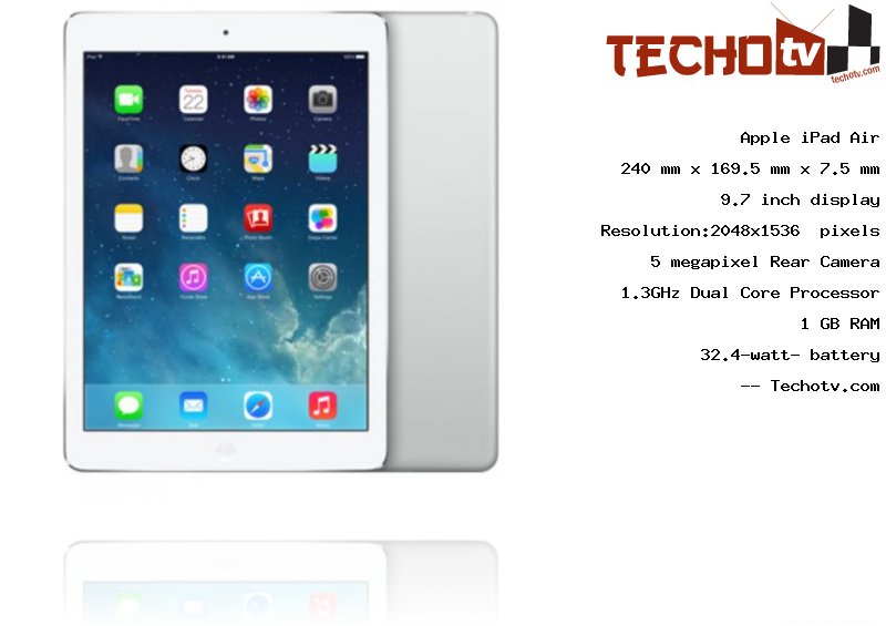 Apple iPad Air full specification