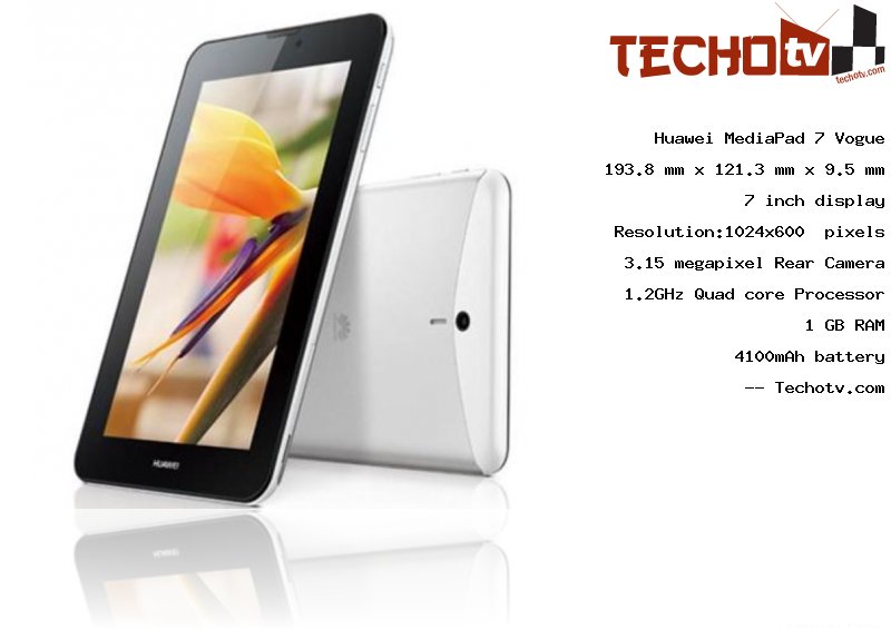 Huawei MediaPad 7 Vogue full specification
