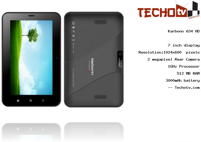 Karbonn A34 HD full specification