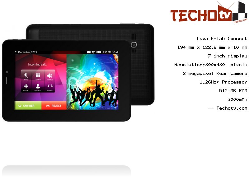 Lava E-Tab Connect full specification