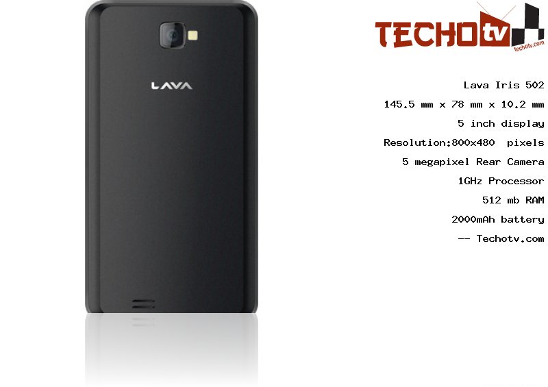 Lava Iris 502 full specification