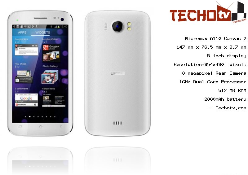 Micromax A110 Canvas 2 full specification