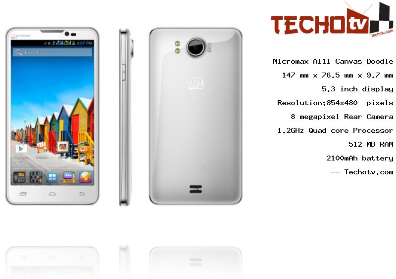 Micromax A111 Canvas Doodle full specification