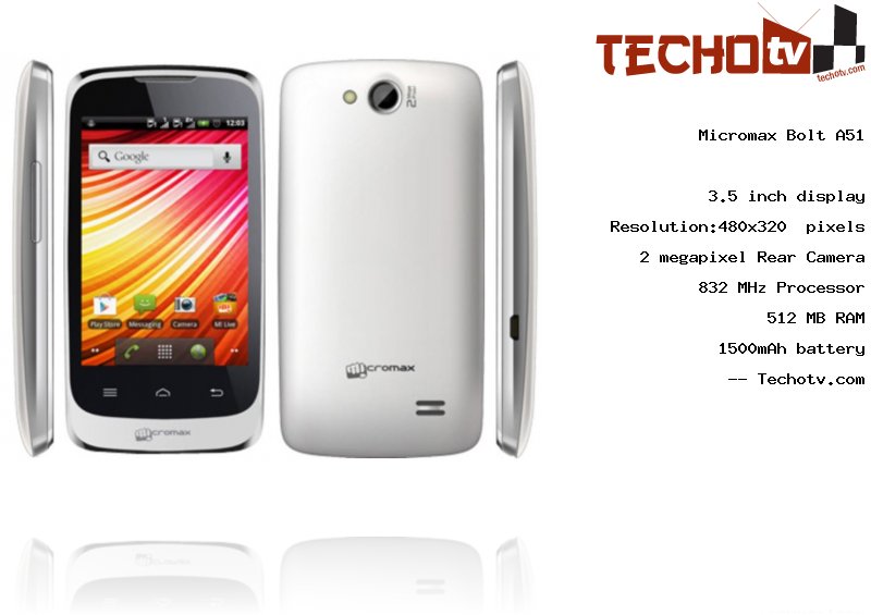 Micromax Bolt A51 full specification