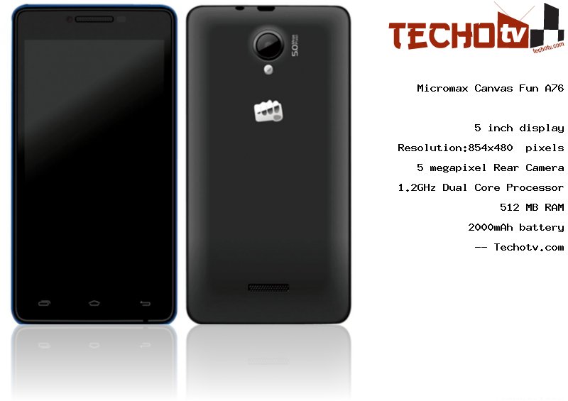 Micromax Canvas Fun A76 full specification