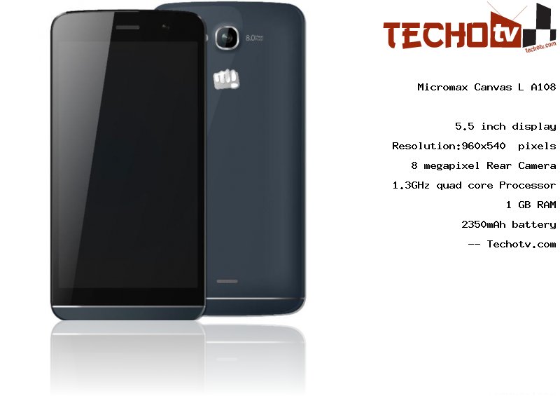 Micromax Canvas L A108 full specification