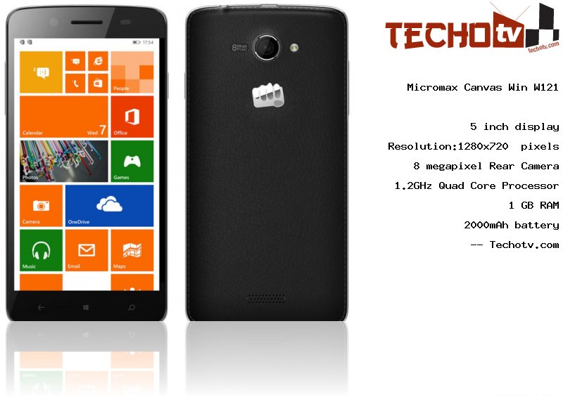 Micromax Canvas Win W121 full specification