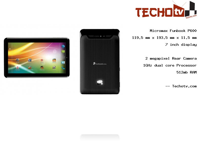 Micromax Funbook P600 full specification