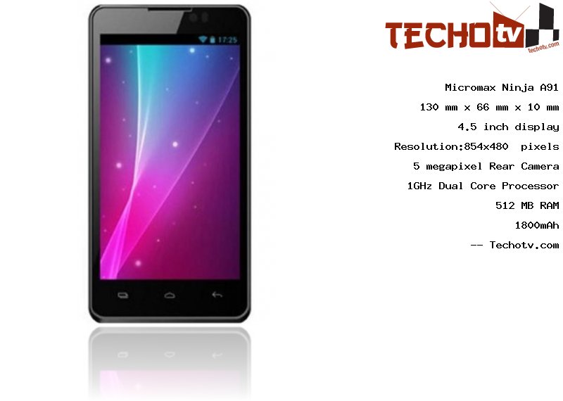 Micromax Ninja A91 full specification