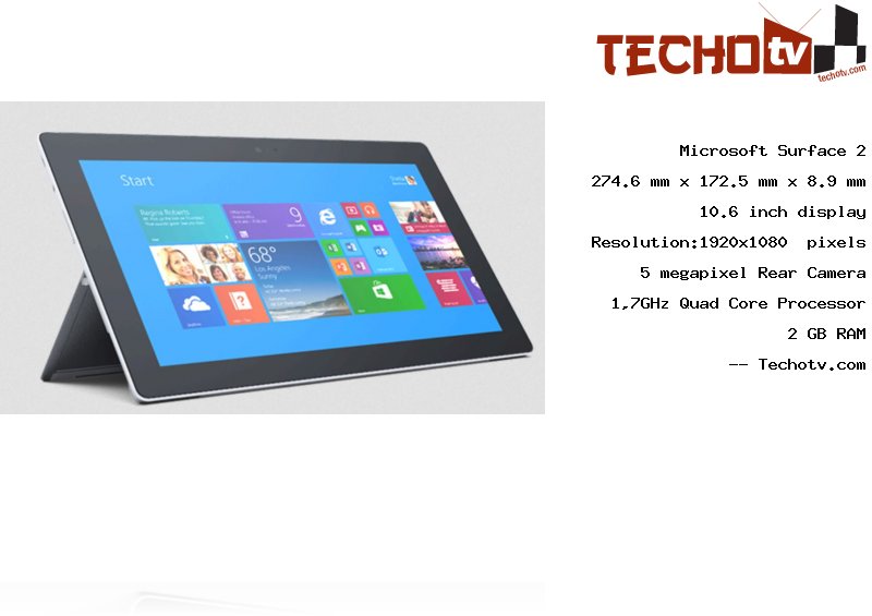 Microsoft Surface 2 full specification