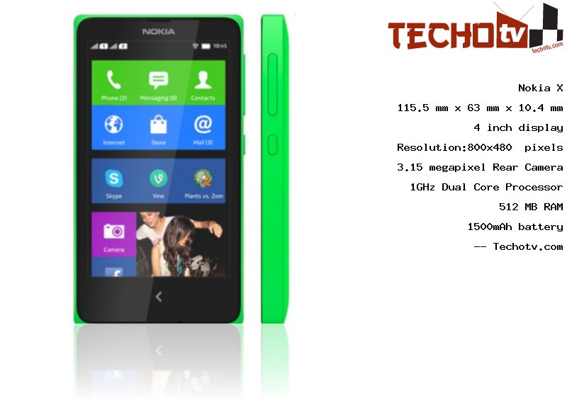 Nokia X full specification
