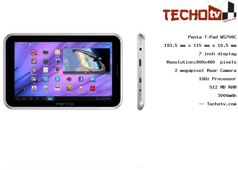 Penta T-Pad WS708C full specification