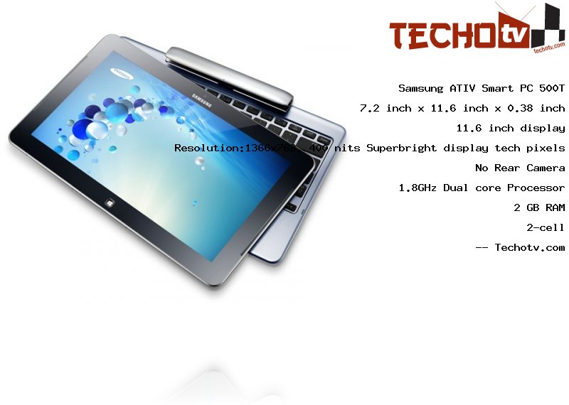 Samsung ATIV Smart PC 500T full specification