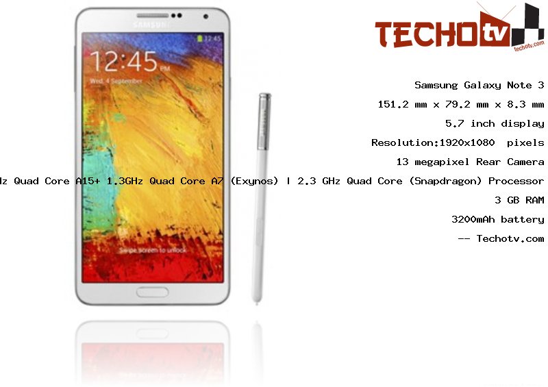 Samsung Galaxy Note 3 full specification
