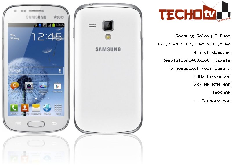 Samsung Galaxy S Duos full specification