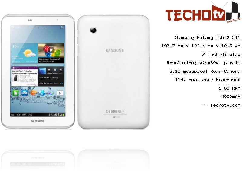 Samsung Galaxy Tab 2 311 full specification
