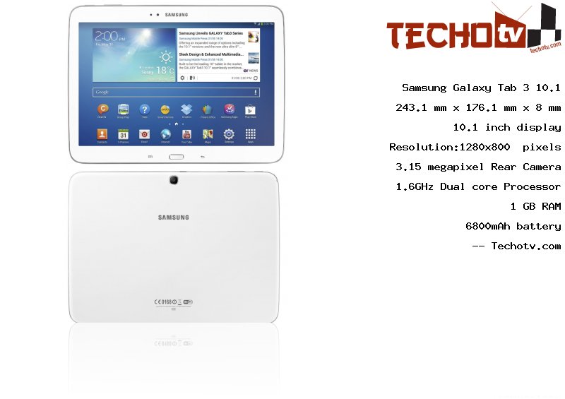 lokaal heuvel Afleiding Samsung Galaxy Tab 3 10.1 tablet Full Specifications, Price in India,  Reviews