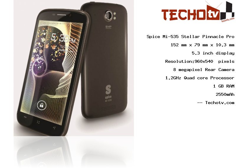 Spice Mi-535 Stellar Pinnacle Pro full specification