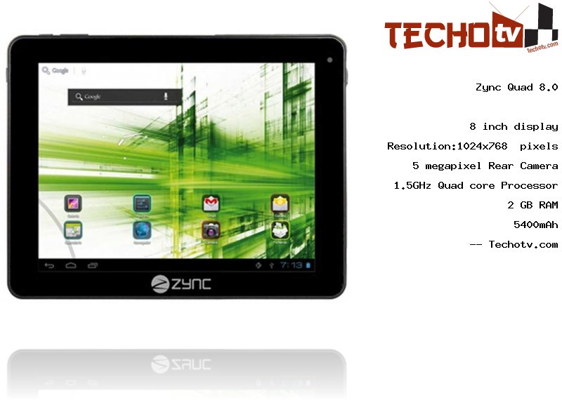 Zync Quad 8.0 full specification