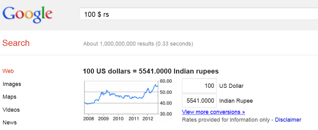 Currency converter google