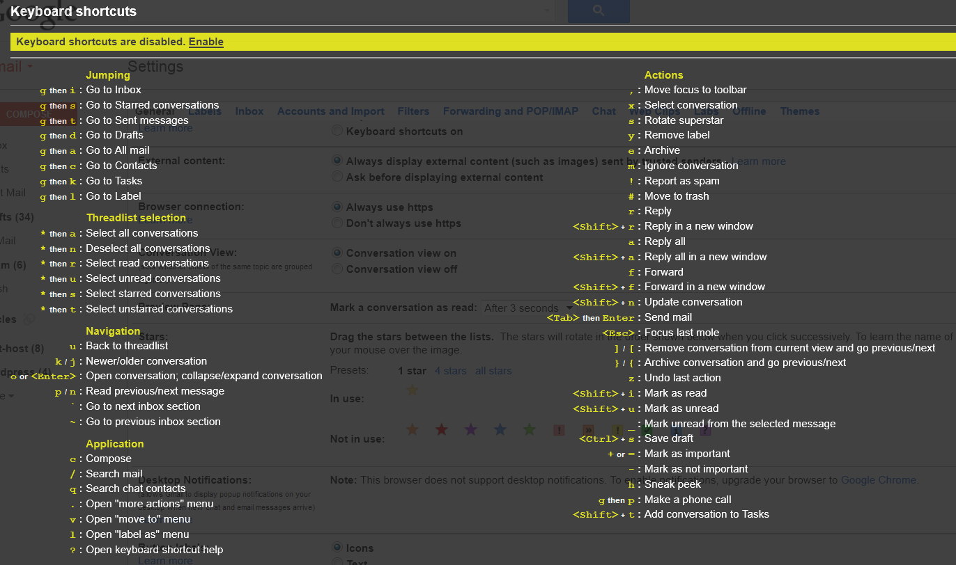 Gmail shortcut keys Images 1036 Techotv