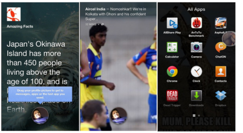 Facebook Home Successful Screen