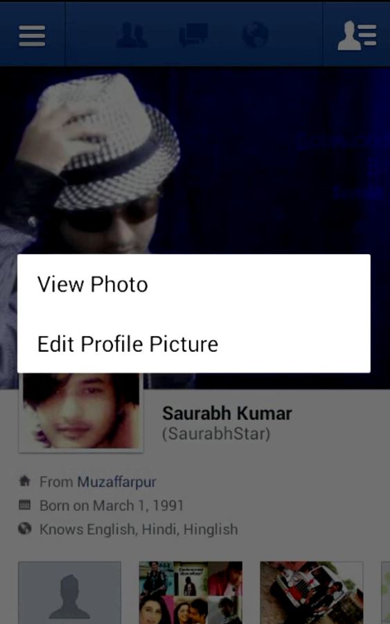 Change FB Profile picture from Facebook Mobile App on Android - Video