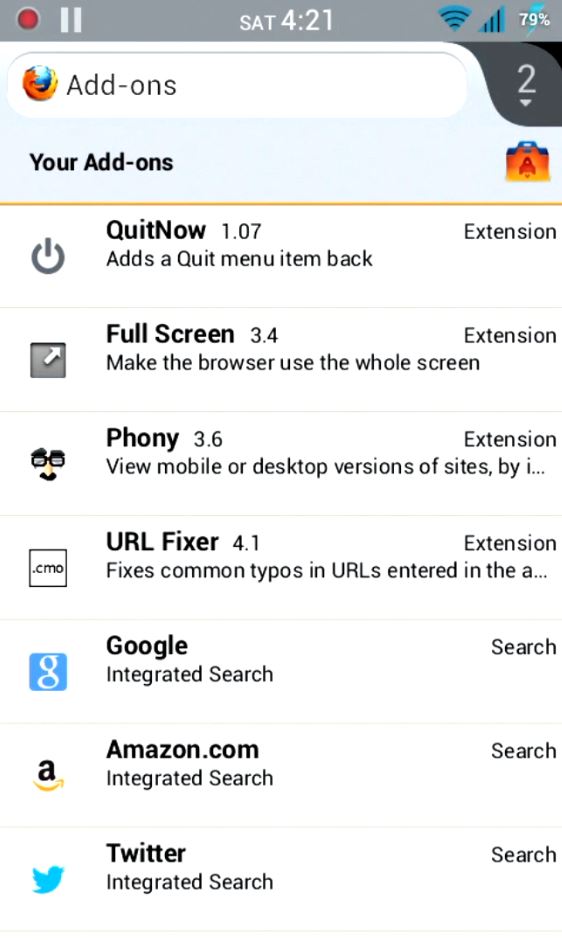 firefox for android is using google