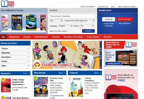 aircel bookmate flagship techotv convert unbilled postpaid upi