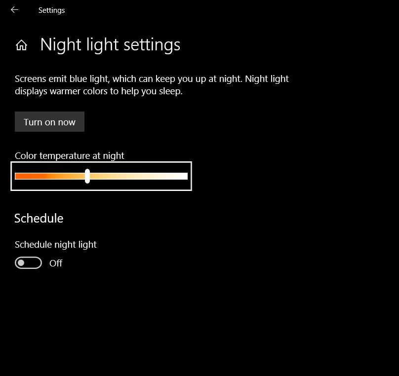 night mode windows 8