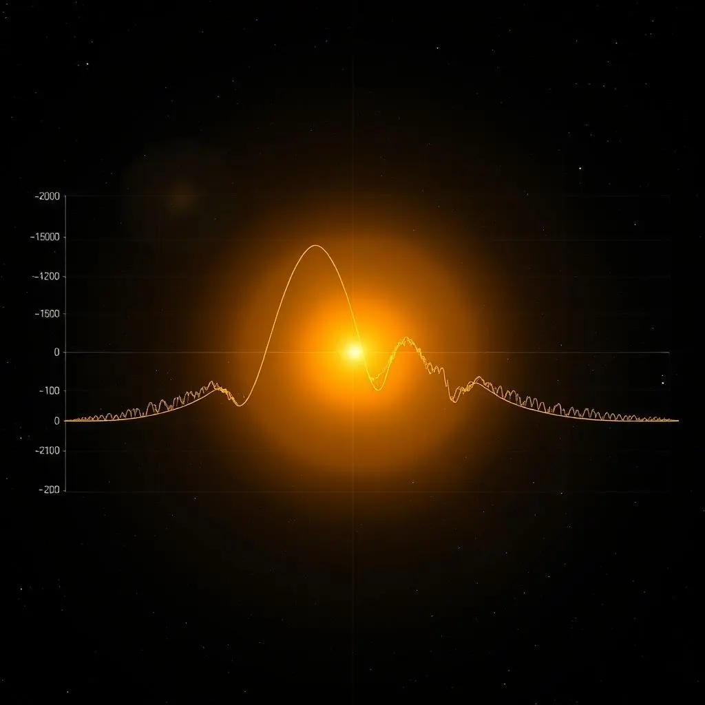 AI analyzing exoplanet transit light curve