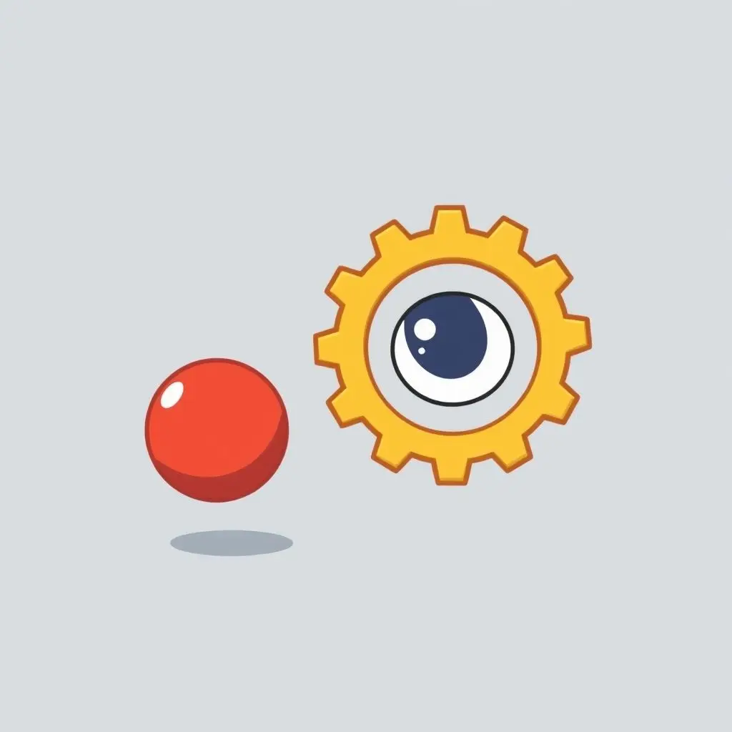 Simple looping animation graphic depicting movement