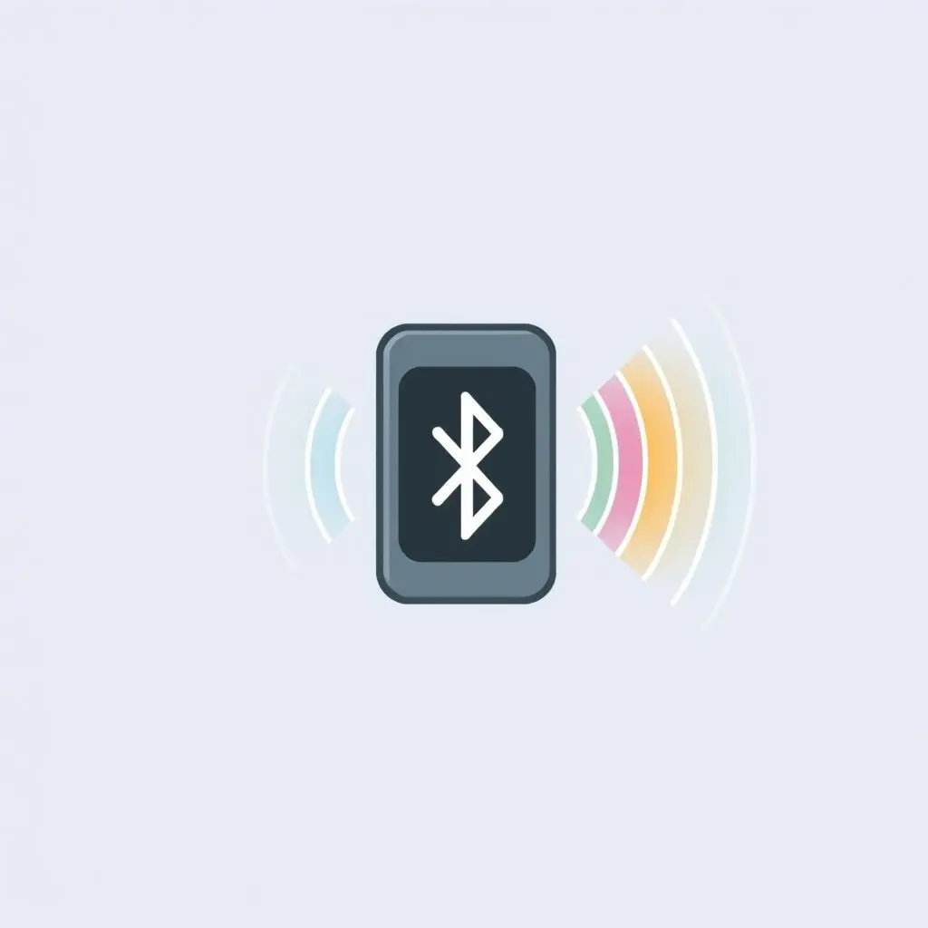 Illustration showing Bluetooth signals jumping rapidly between different frequency bands.
