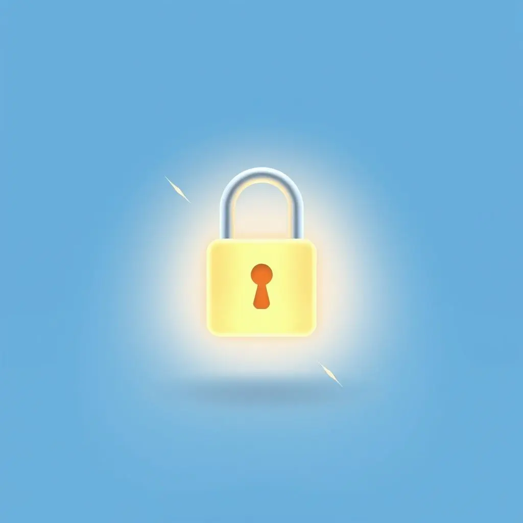 Illustration showing a lock icon unlocking for a user, representing a cookie remembering login state