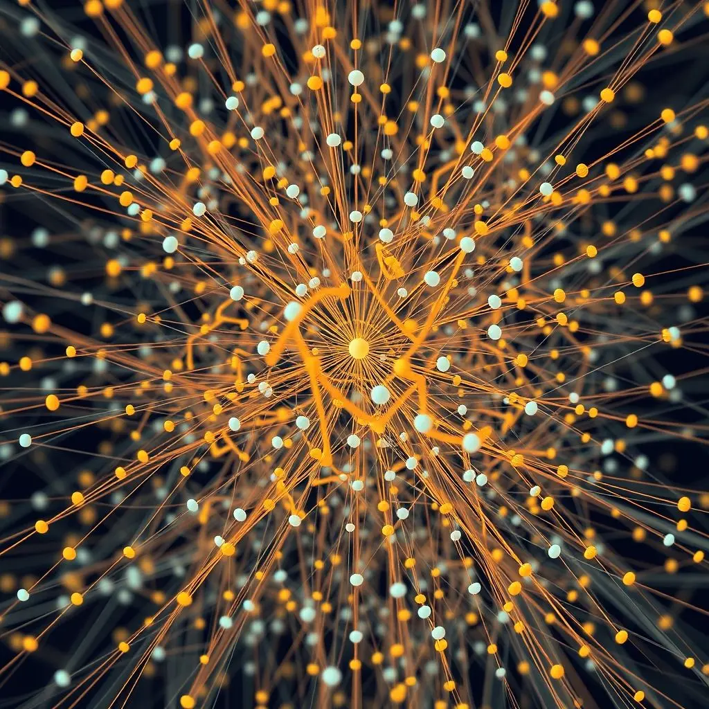 Conceptual illustration of a multi-layered neural network, representing Deep Learning.