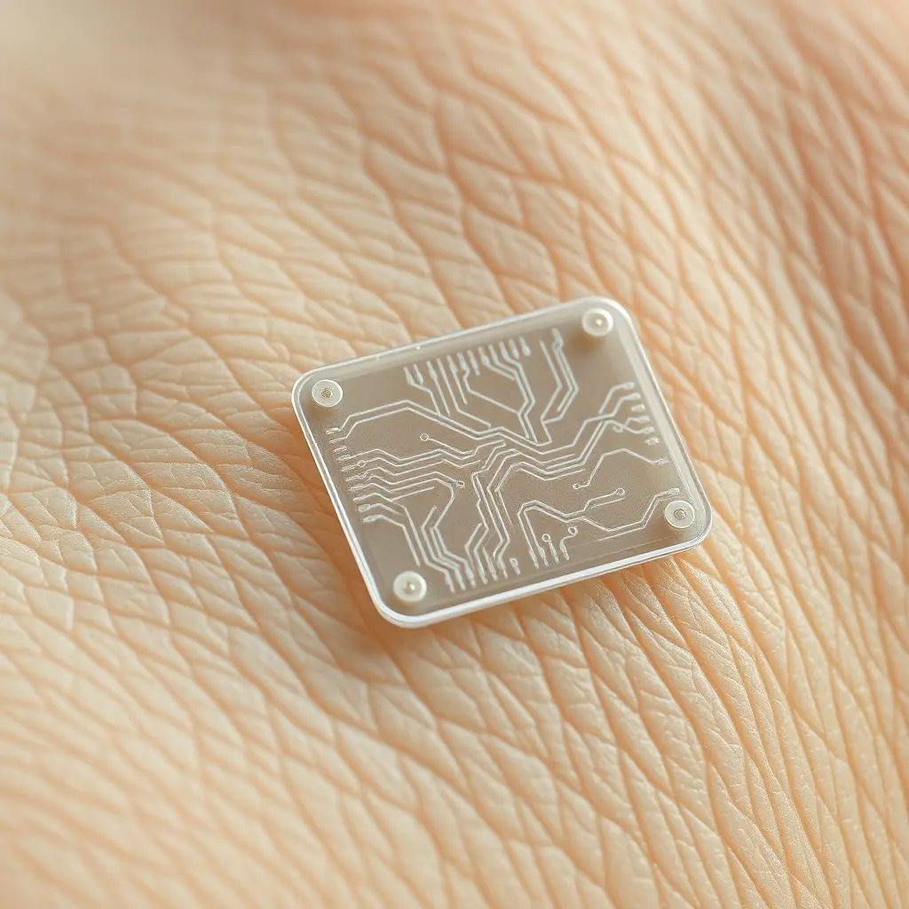 Flexible bio-integrated electronic sensor on human skin