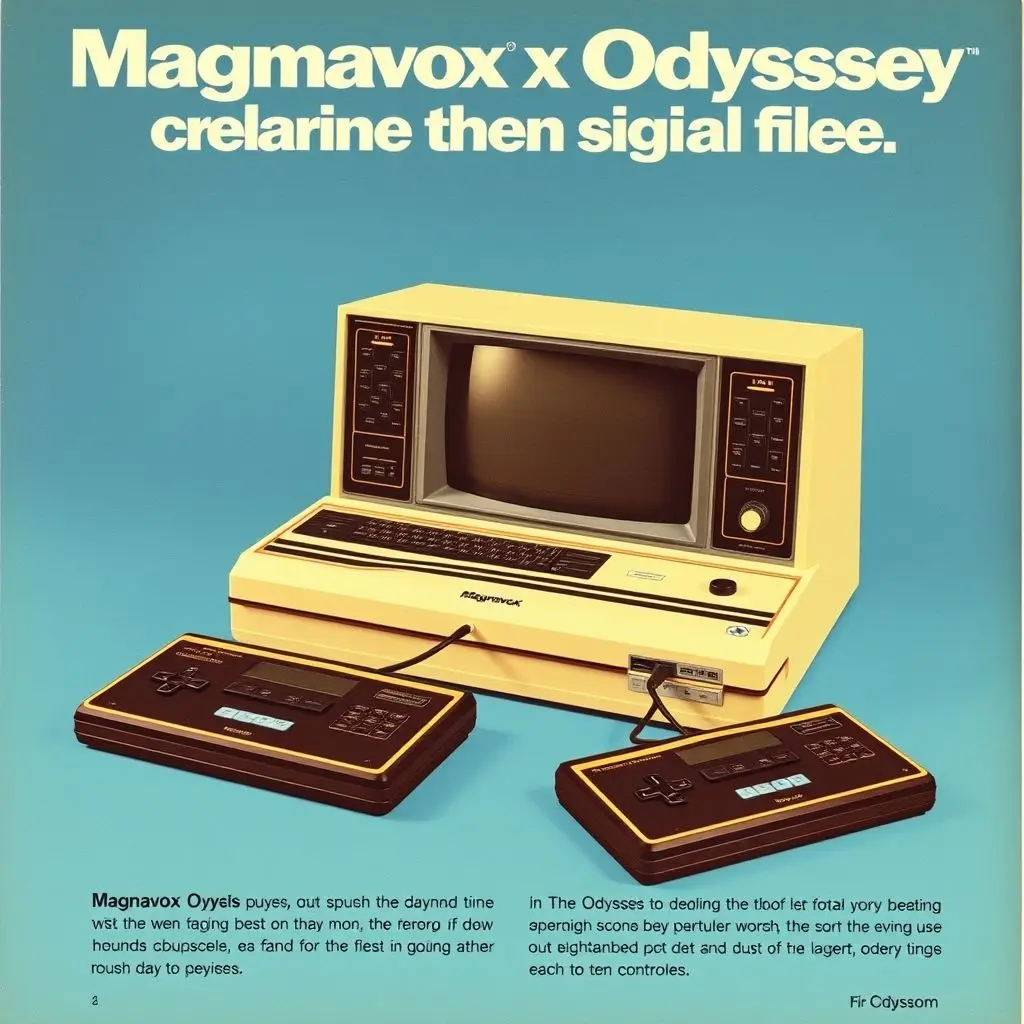 The Magnavox Odyssey console with its controllers