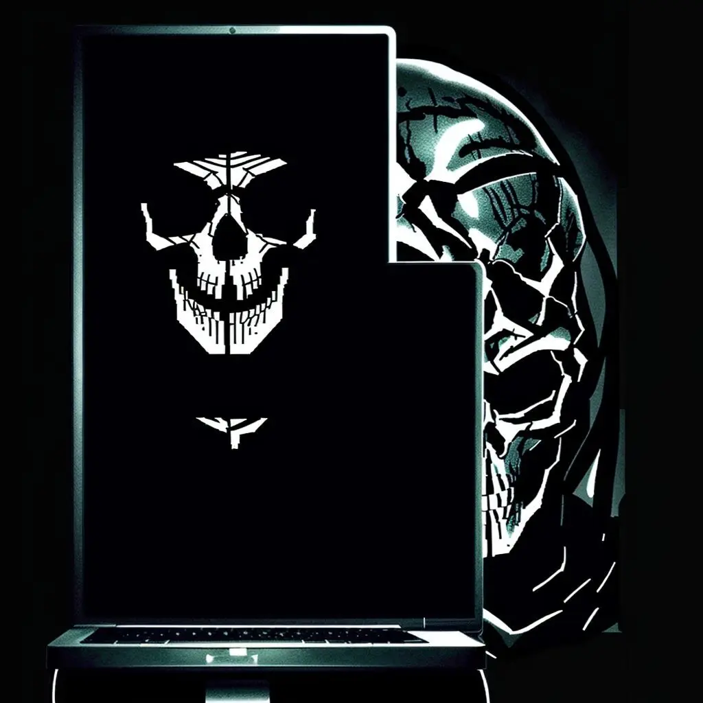 Computer screen displaying a menacing ransomware demand message