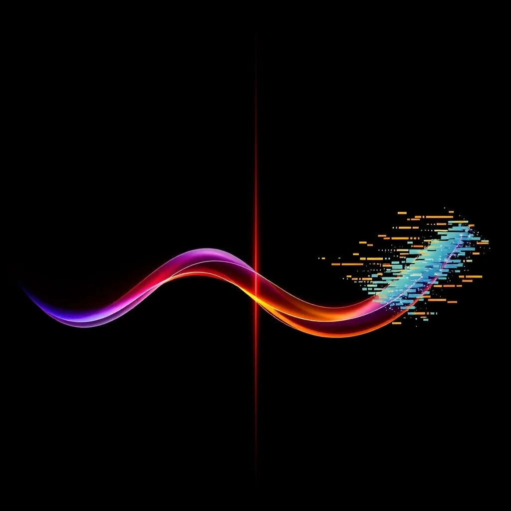 Abstract visual showing smooth versus choppy motion lines to represent different refresh rates.