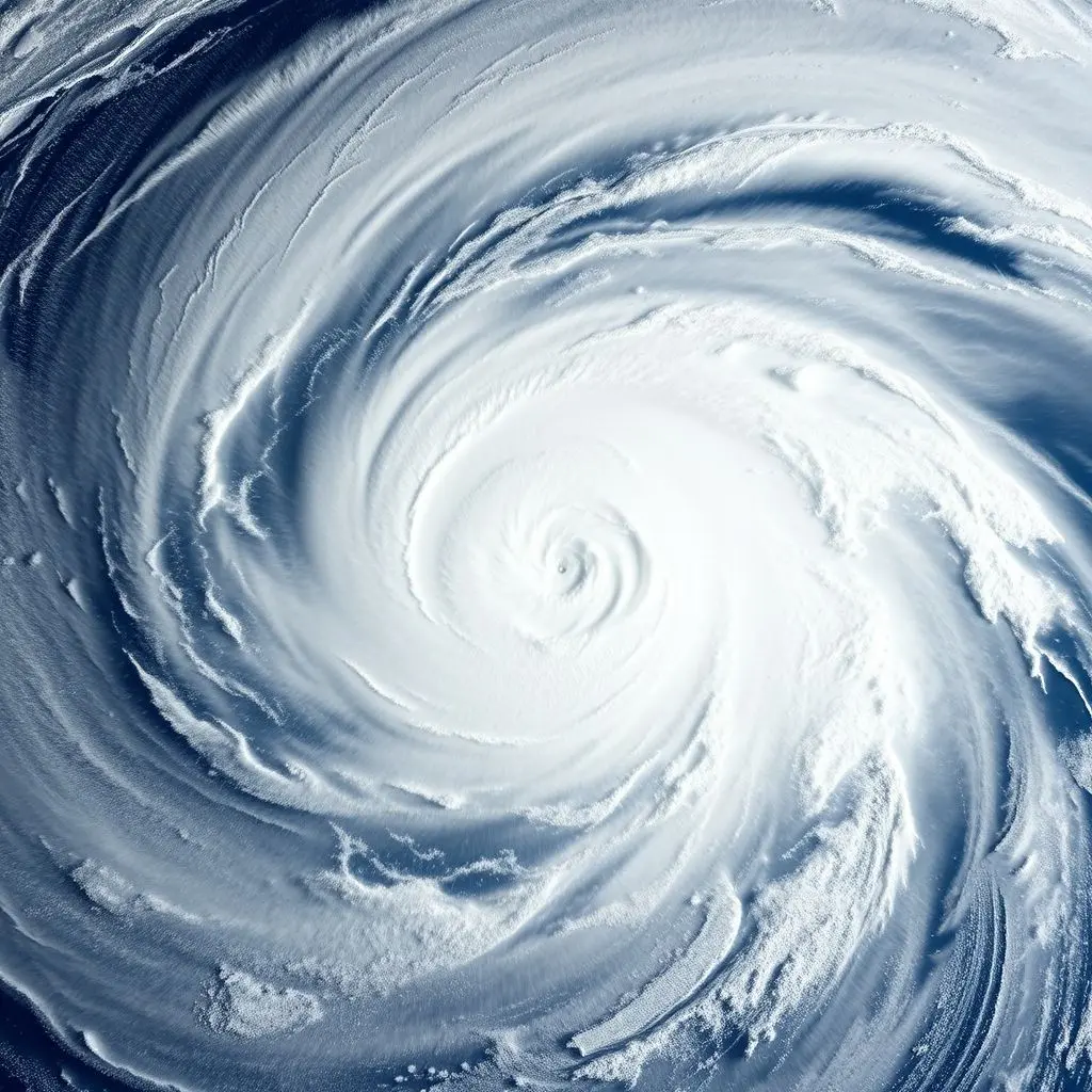 Satellite view of a large hurricane
