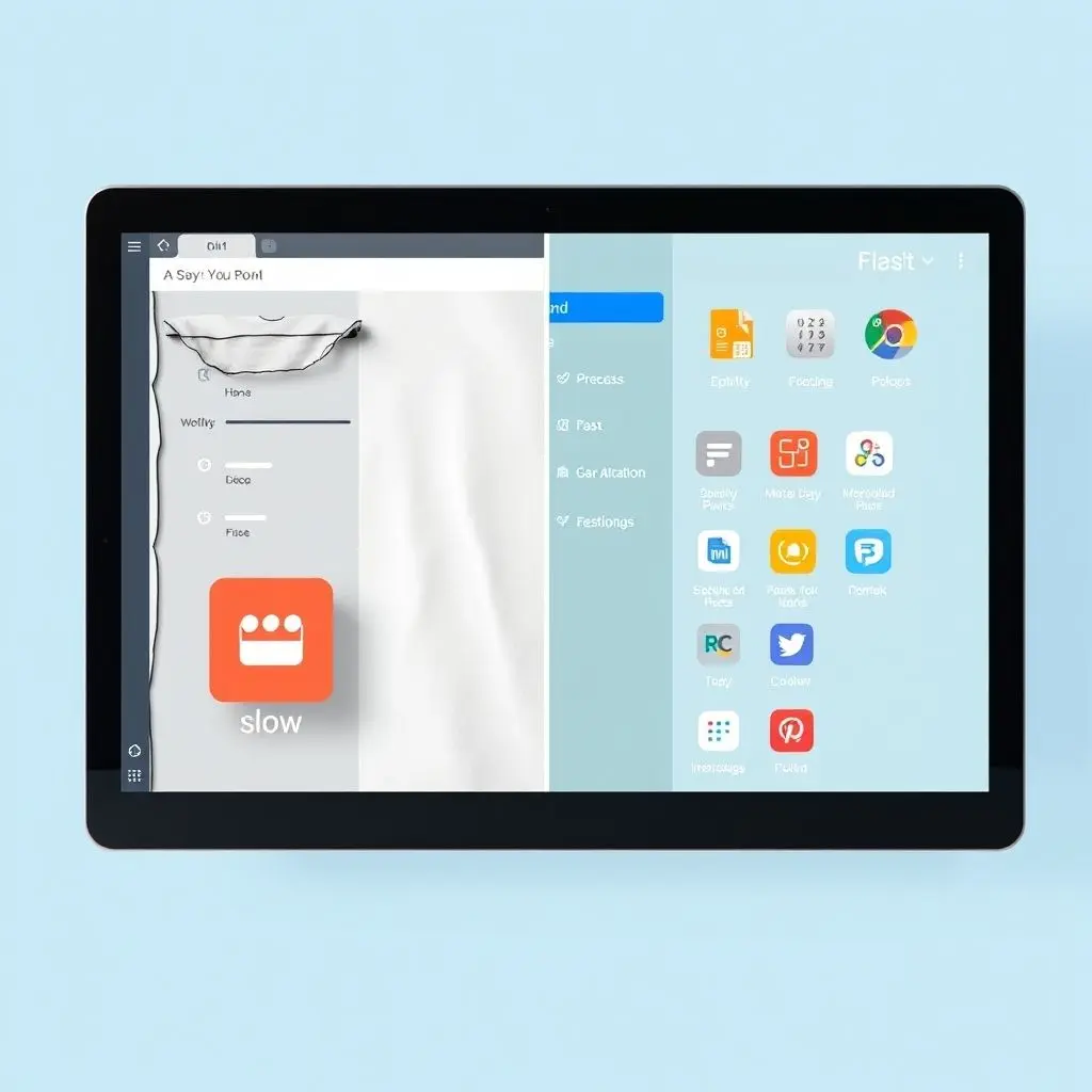 Comparison showing enhanced features and performance after a software update