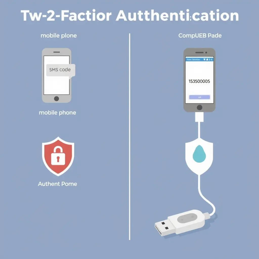 Illustration showing different 2FA methods with varying security levels