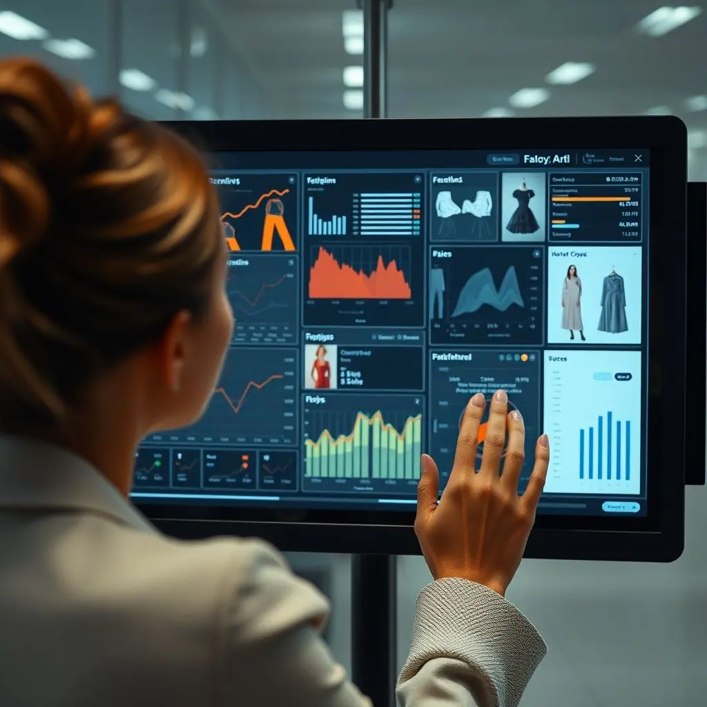 AI analyzing fashion data and user style preferences