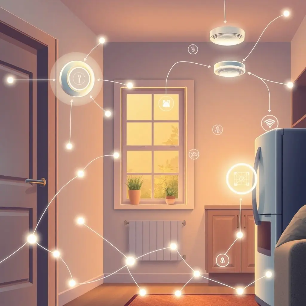 Objects in a home reacting to potential safety hazards