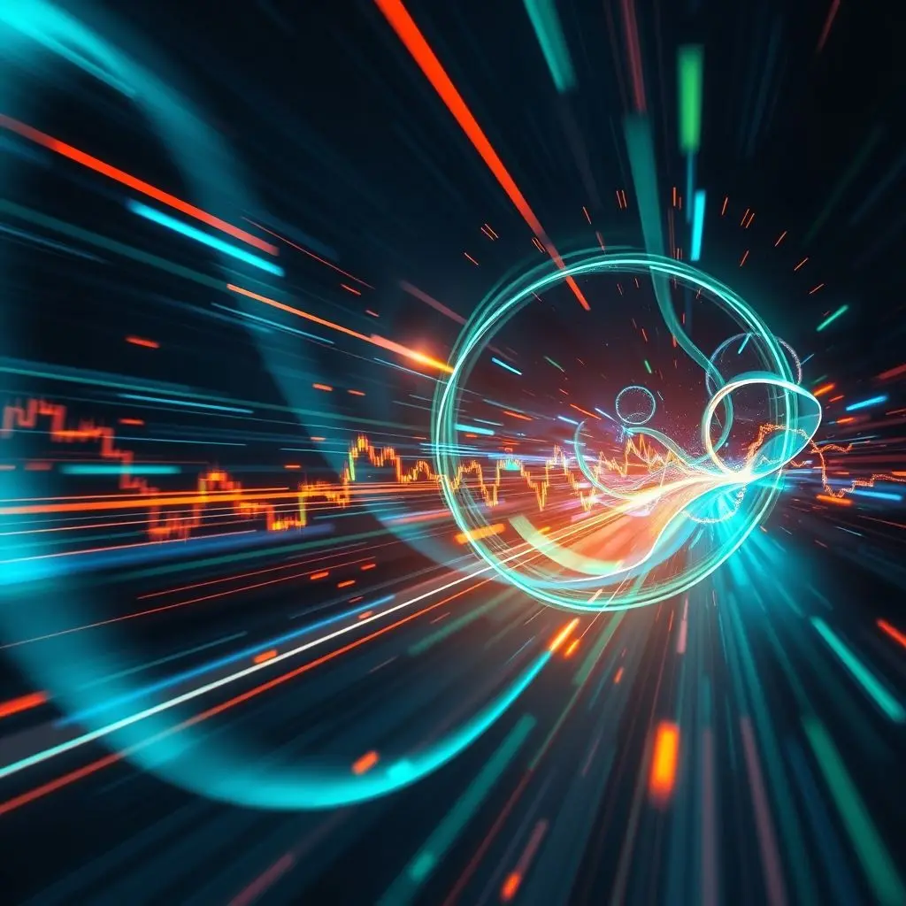 Visual representation of high-speed algorithmic trading in financial markets