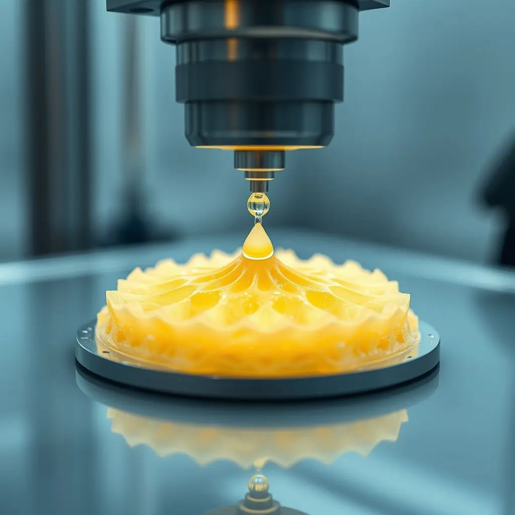 3D bioprinter nozzle depositing layers of bioink