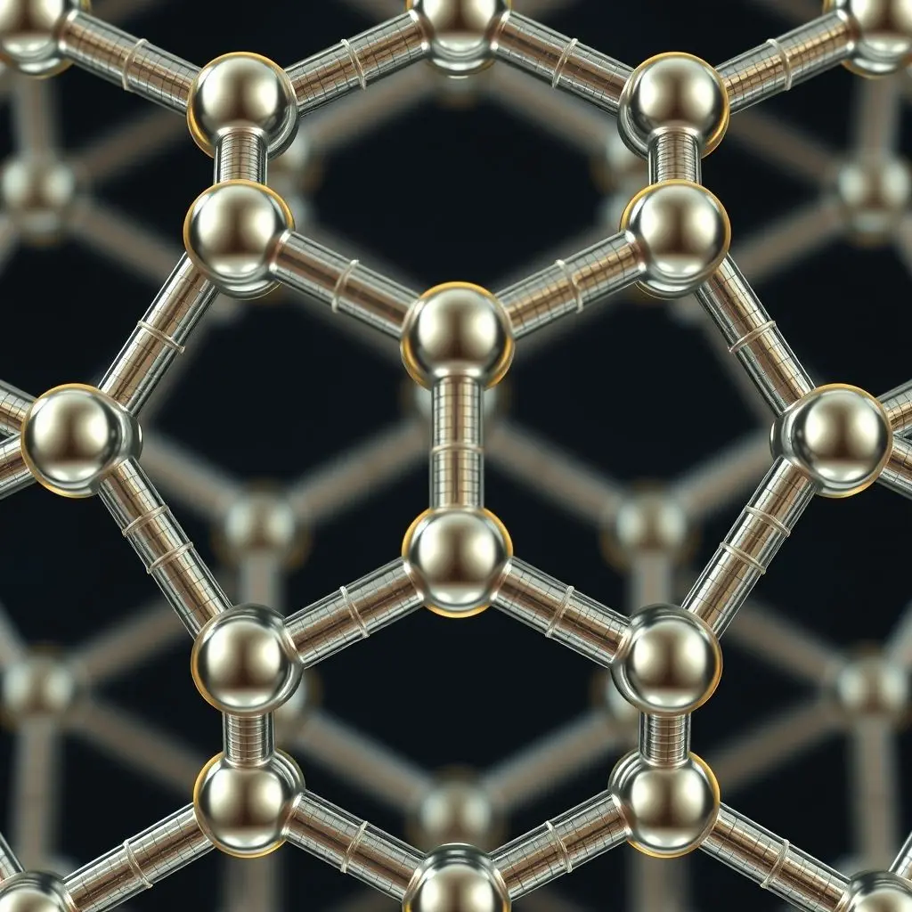 Conceptual illustration of the hexagonal lattice structure of carbon nanotubes, representing an incredibly strong material at the molecular level.