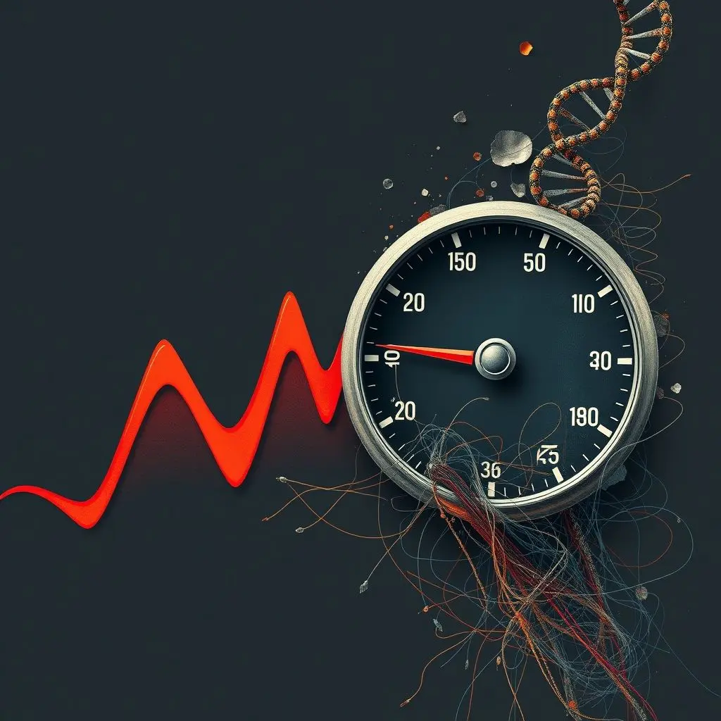Abstract illustration showing various obstacles like cost graphs, speed dials stuck on slow, and tangled DNA strands representing complexity.