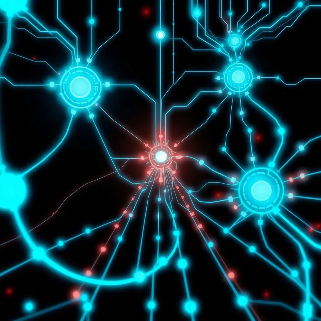 Abstract representation of sensor data being processed by an algorithm into steps